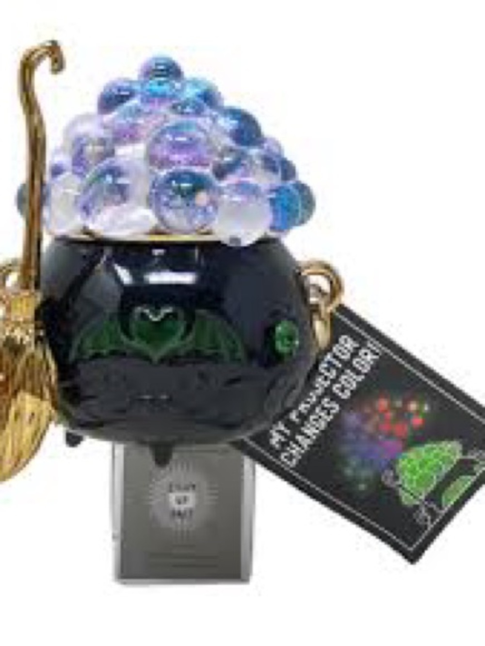 Bath & Body Works Black Cauldron Color Changing Light Up Wallflower Plug In